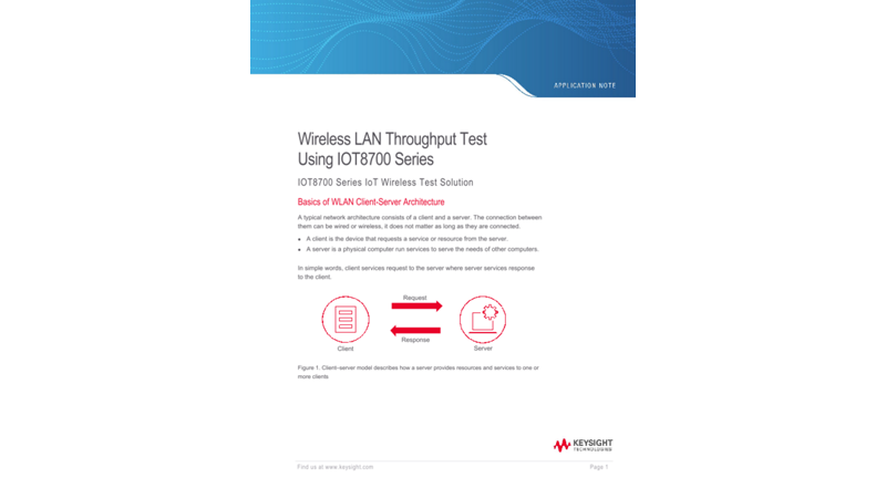 Wireless LAN Throughput Test Using IOT8700 Series